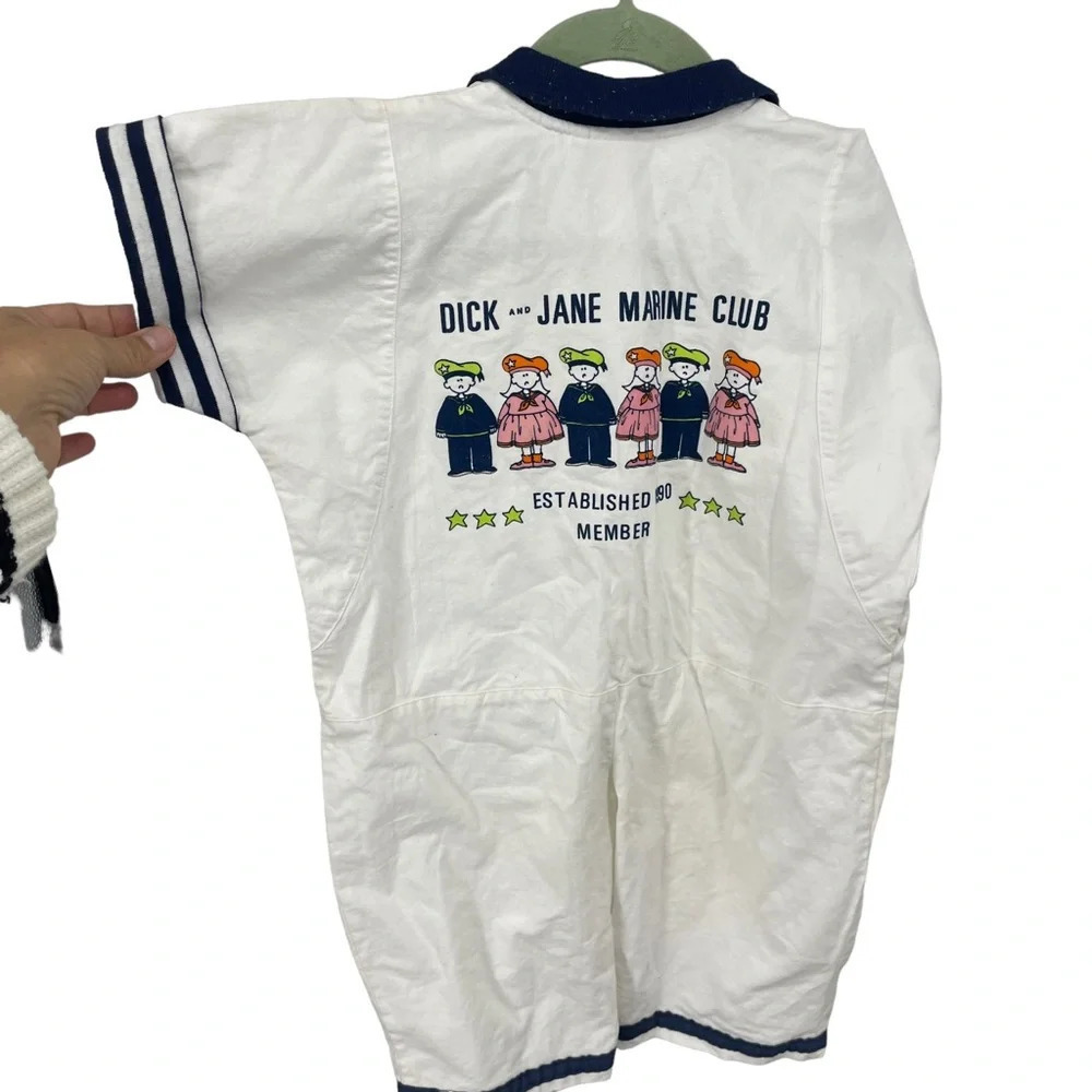 Kids vintage Dick and Jane one piece play suit 3T
